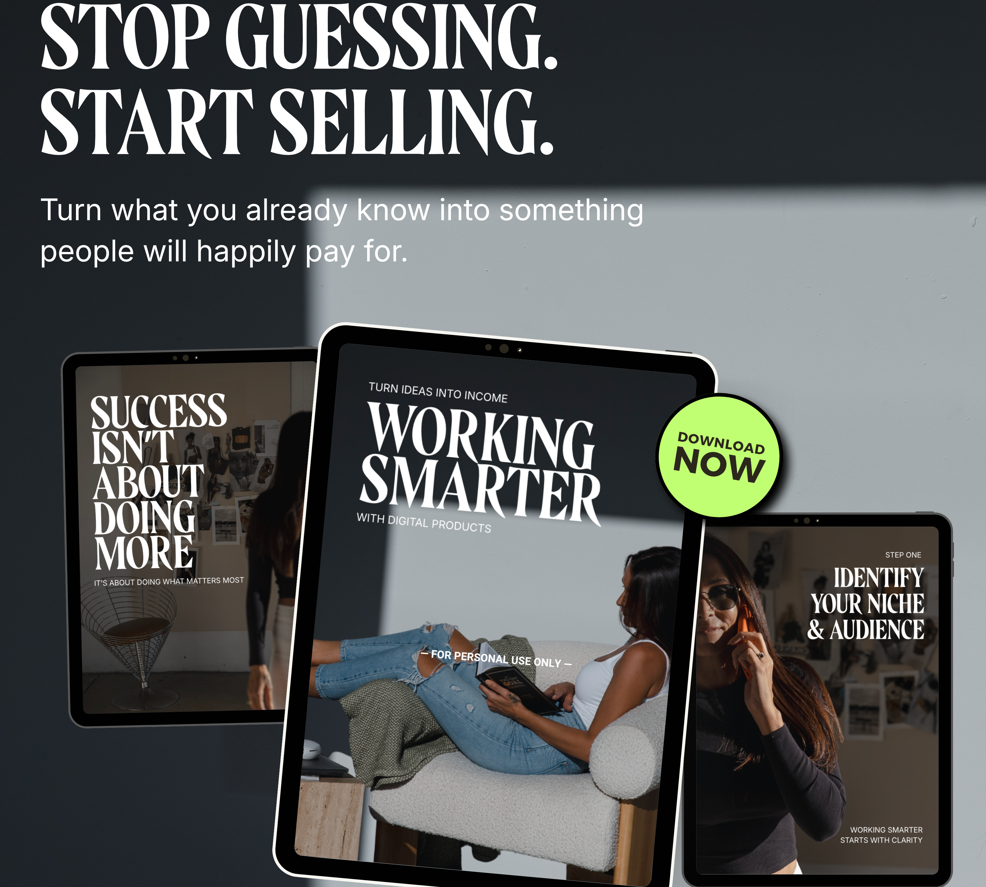 Working Smarter Turn Your Ideas Into Income