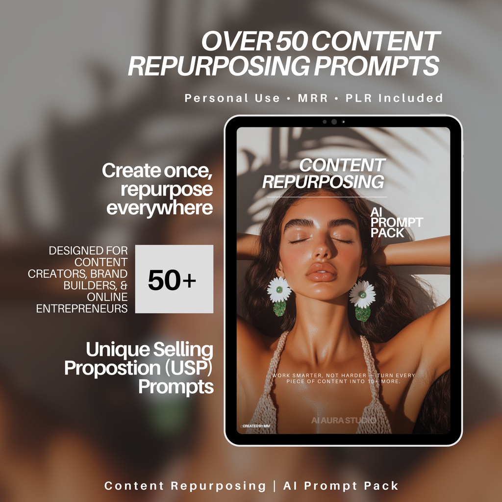 50+ Content Repurposing Prompts | USP + Visibility Strategy