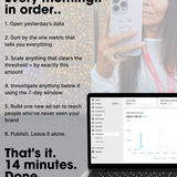 Daily Meta ROAS Optimization Workflow > 14-Minute Morning System for eCom Brands