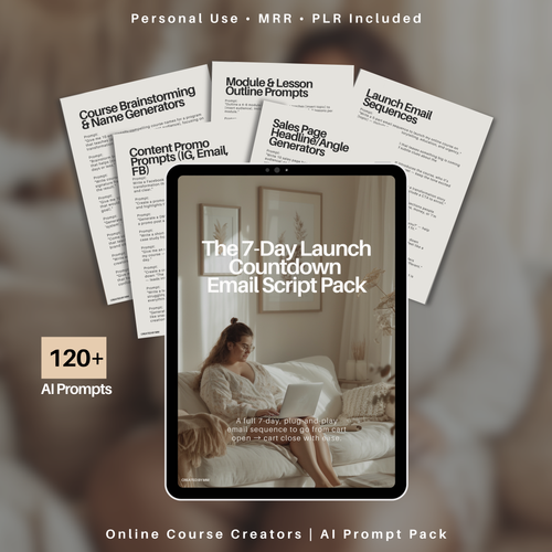 120+ Online Course Creator Prompts | Sales Page + Content Prompts