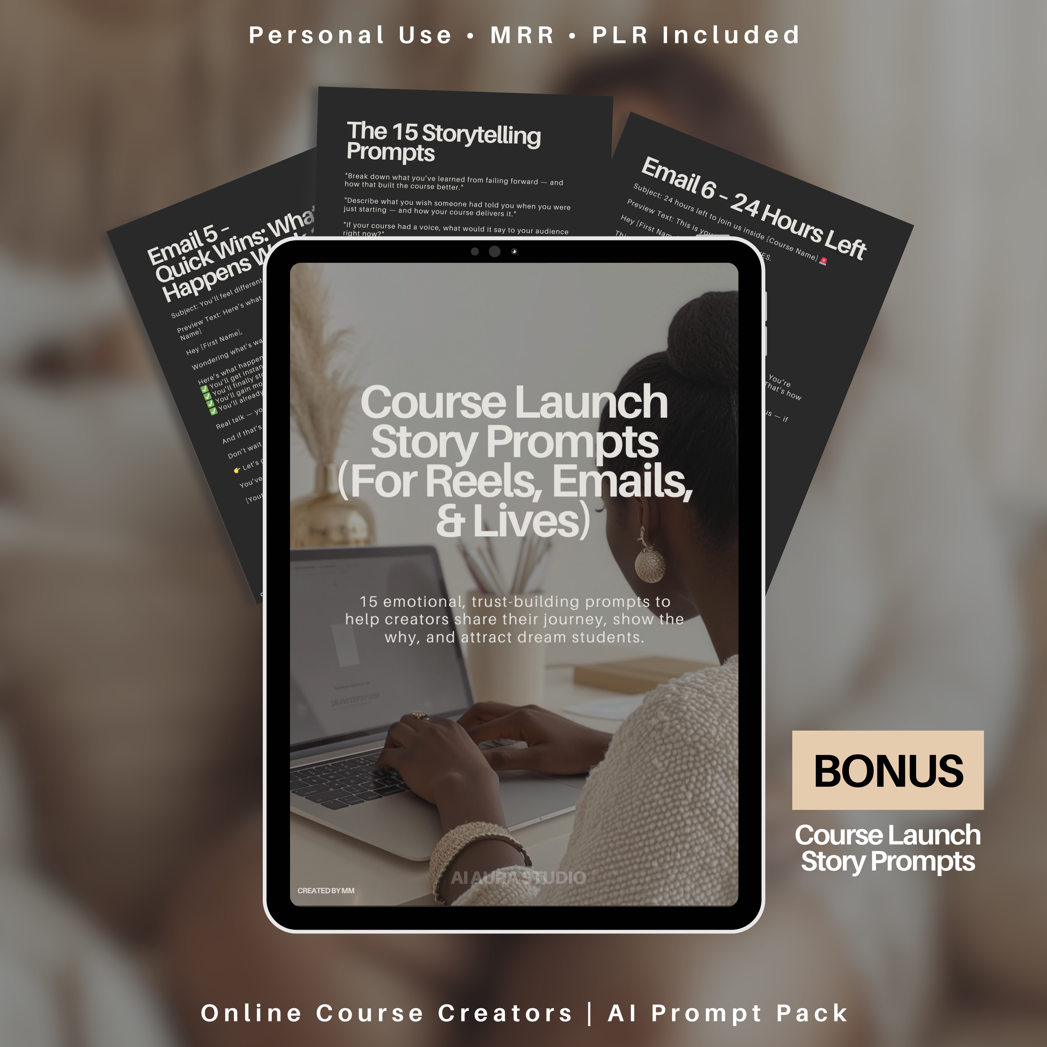 120+ Online Course Creator Prompts | Sales Page + Content Prompts