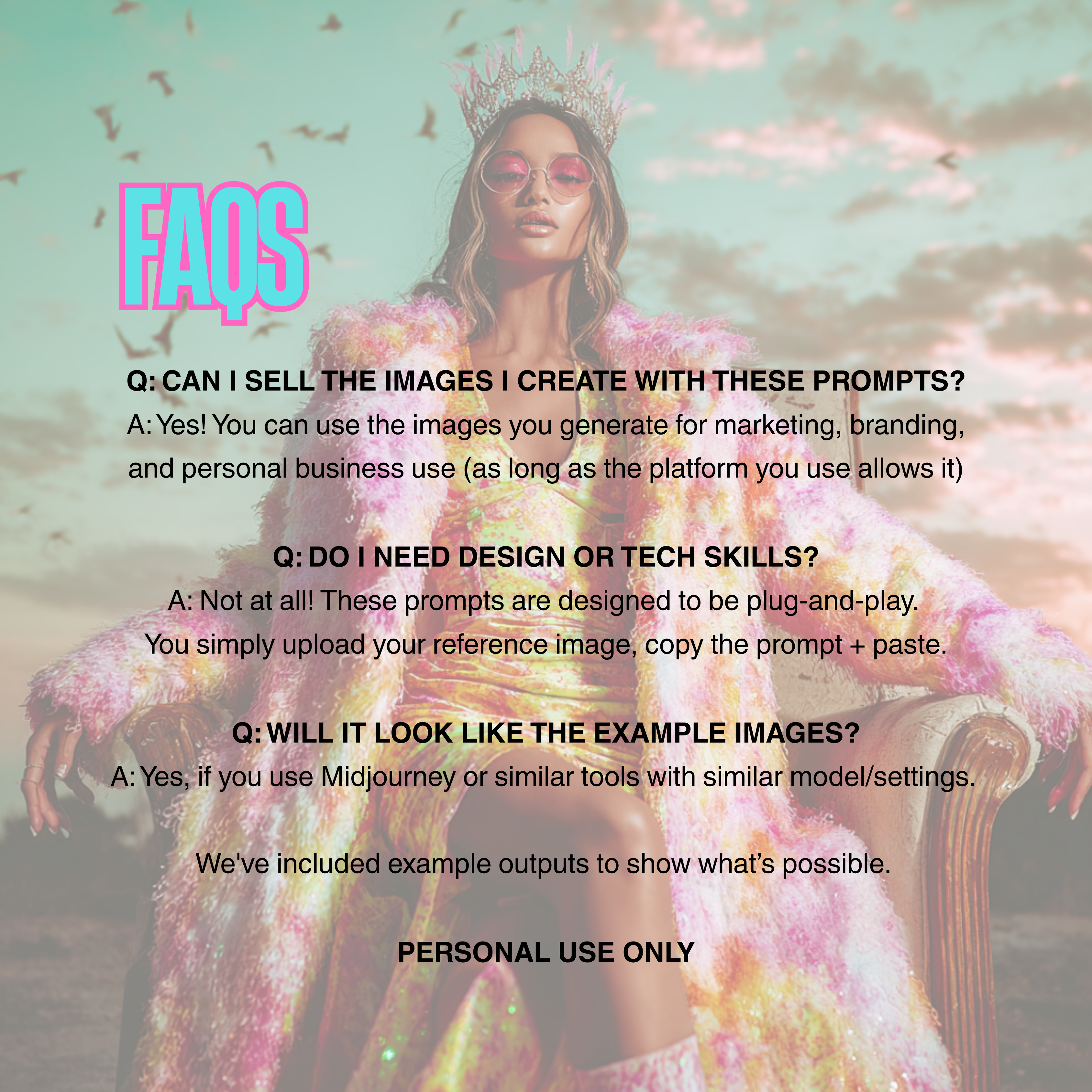 Queens of Transformation AI Image Prompt Pack