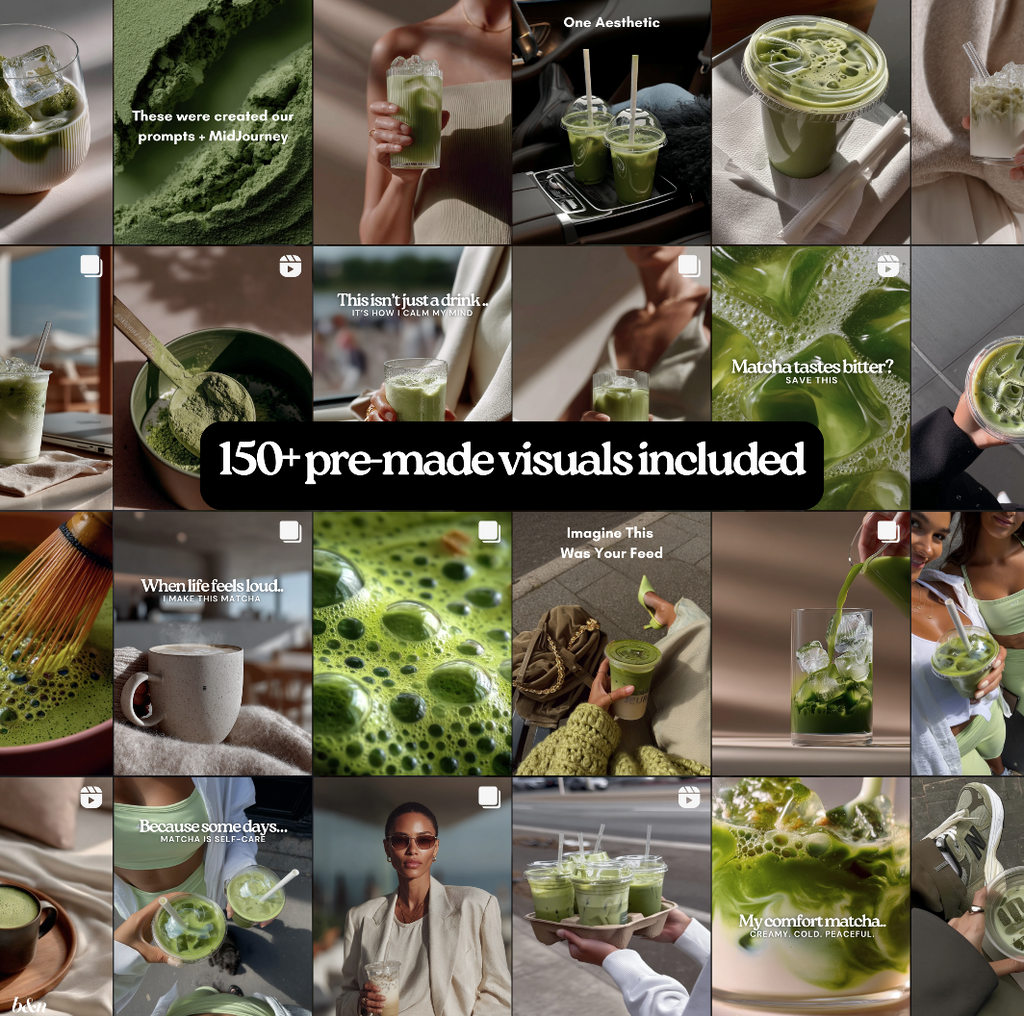Matcha AI Aesthetic Pack Prompts, Images + Video Tutorial