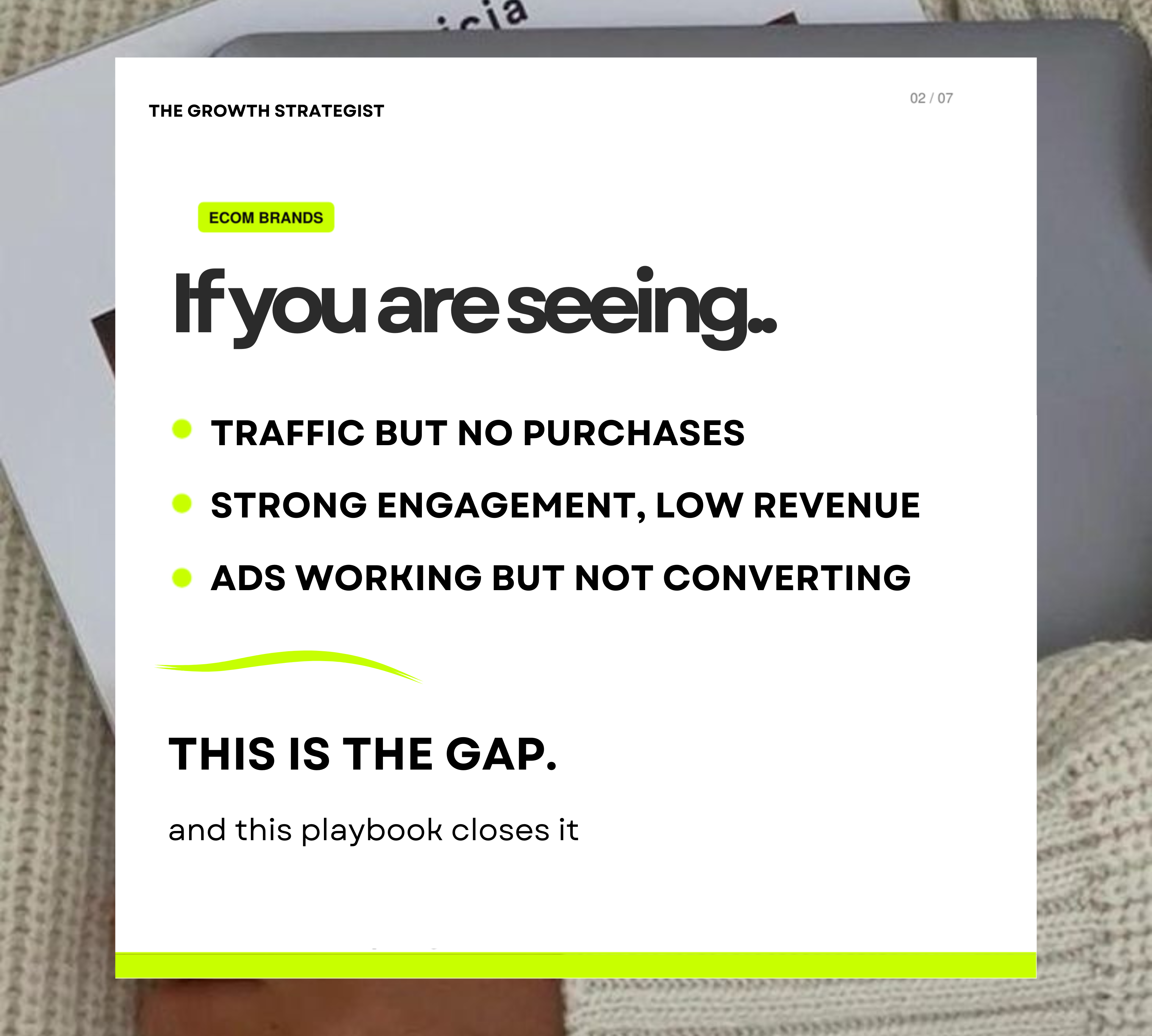 The Conversion Playbook > High Traffic > Low Sales