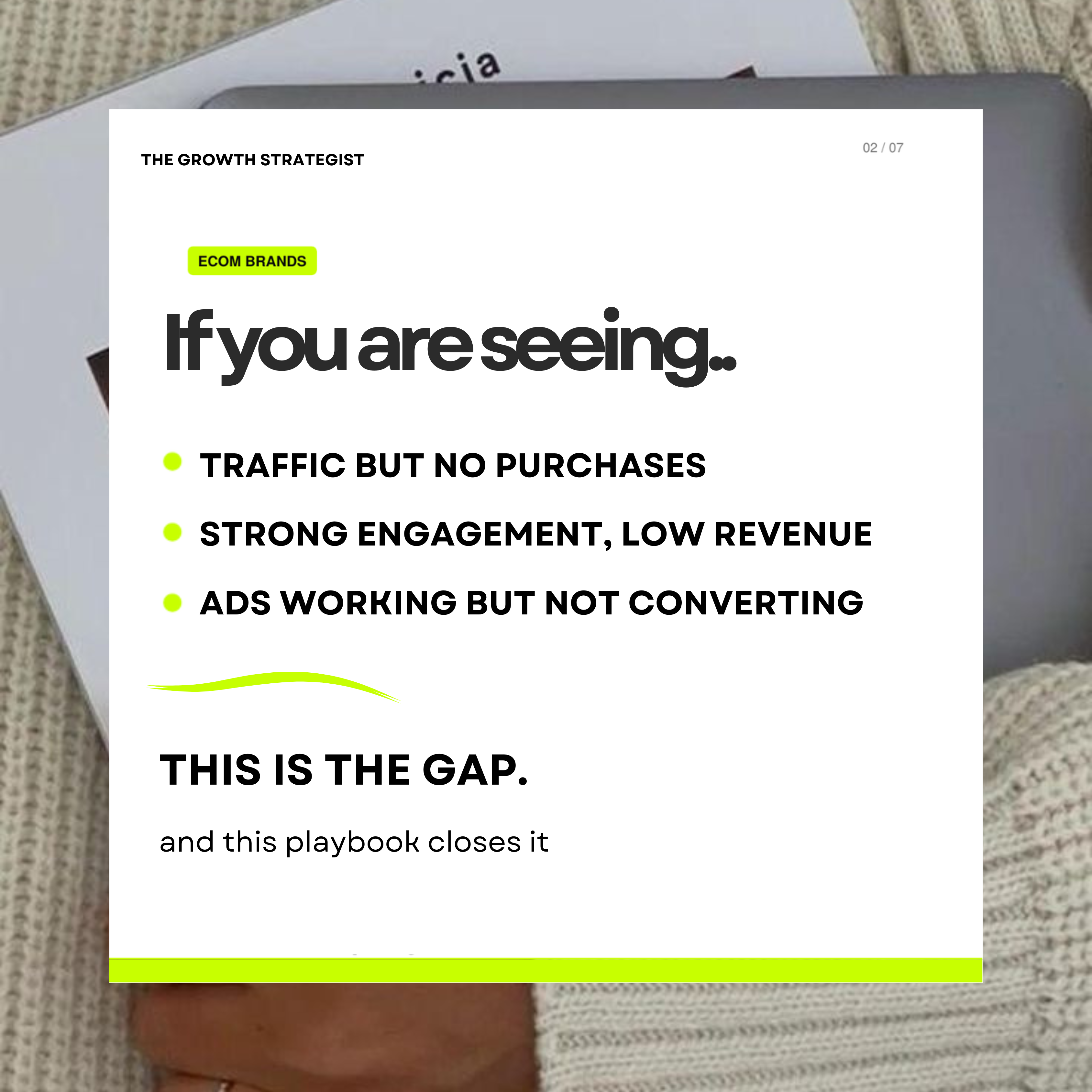 The Conversion Playbook > High Traffic > Low Sales