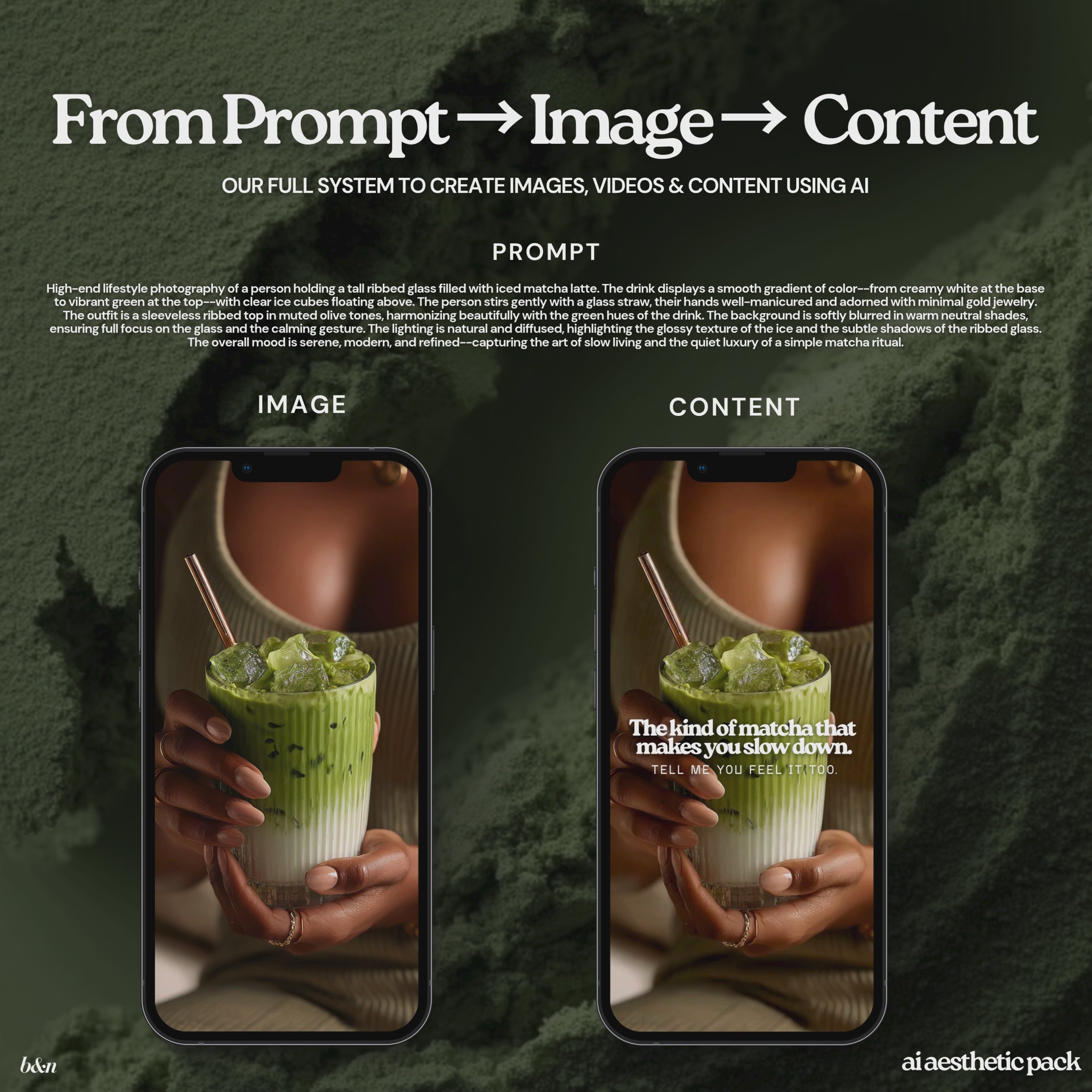 Matcha AI Aesthetic Pack Prompts, Images + Video Tutorial